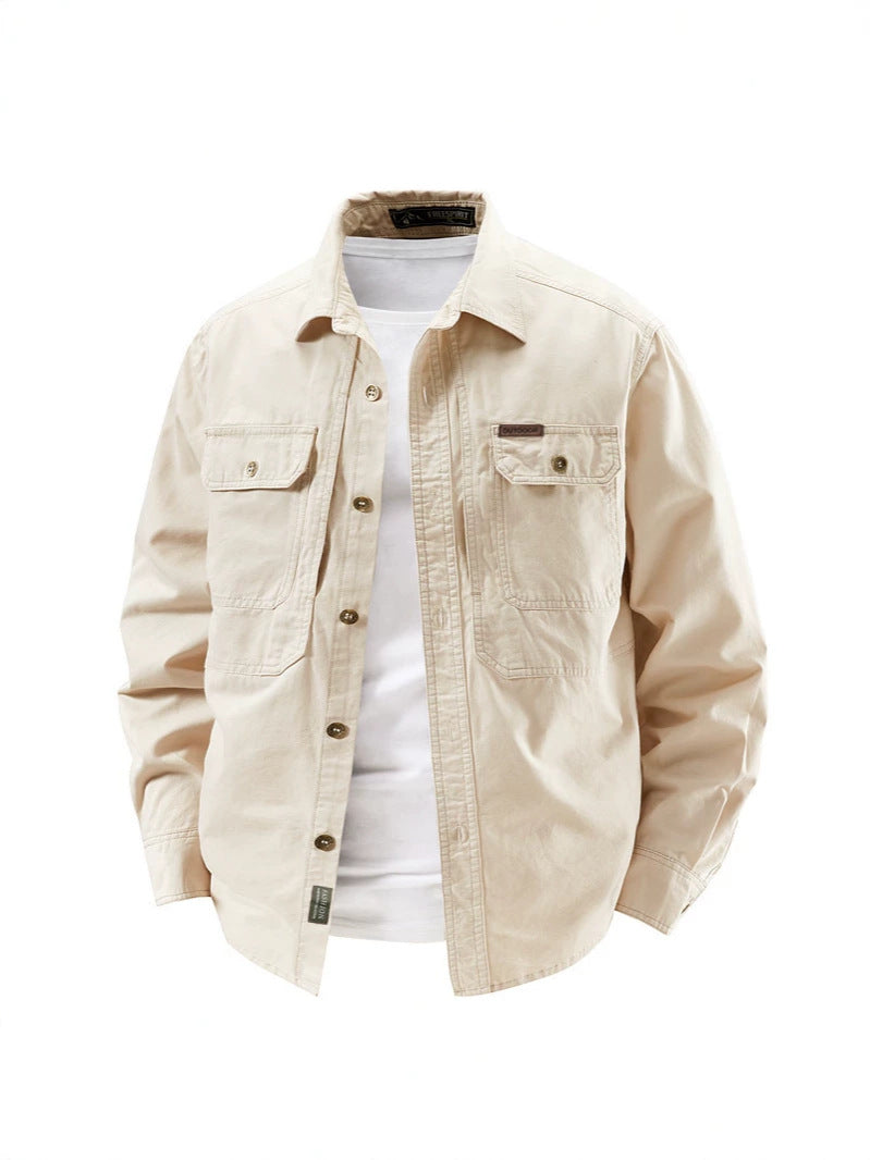 Casual Pure Cotton Long Sleeve Jacket