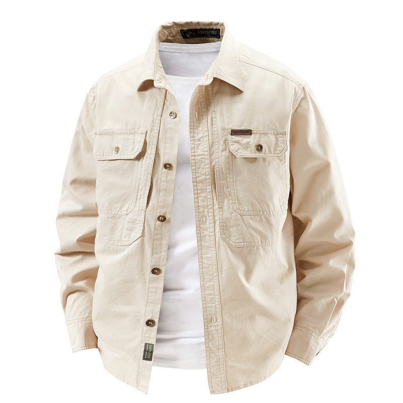 Casual Pure Cotton Long Sleeve Jacket