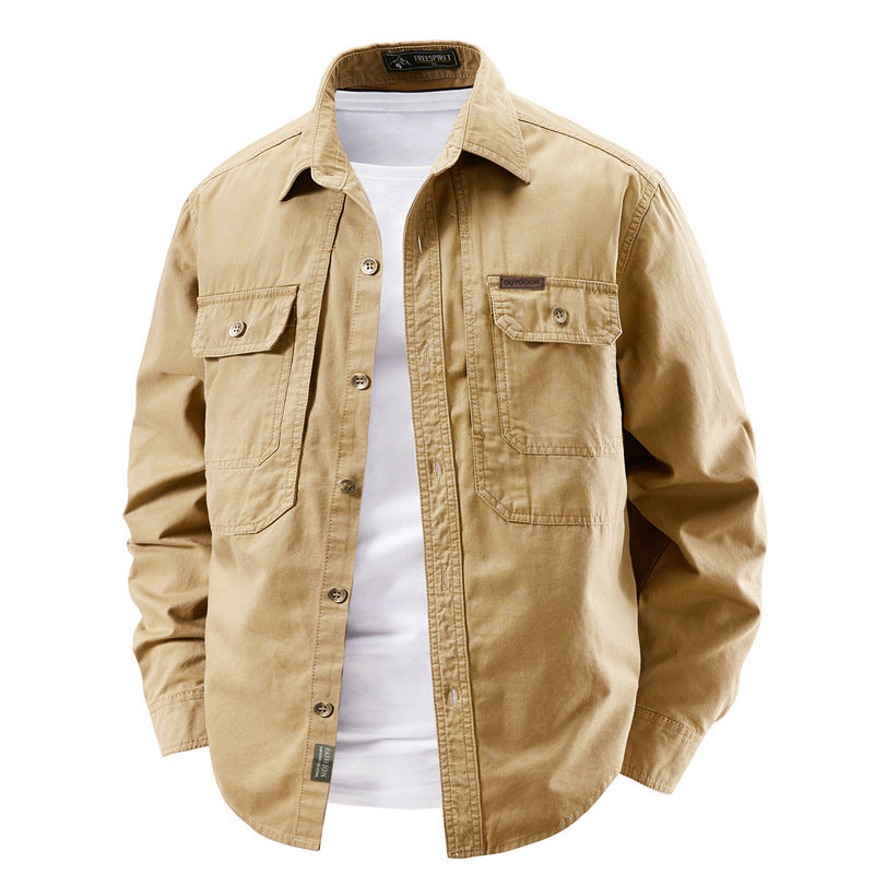 Casual Pure Cotton Long Sleeve Jacket